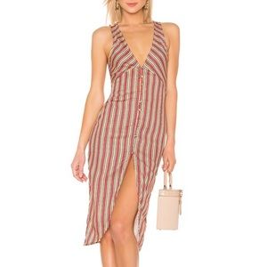 X REVOLVE Vice Dress in Orange Stripe